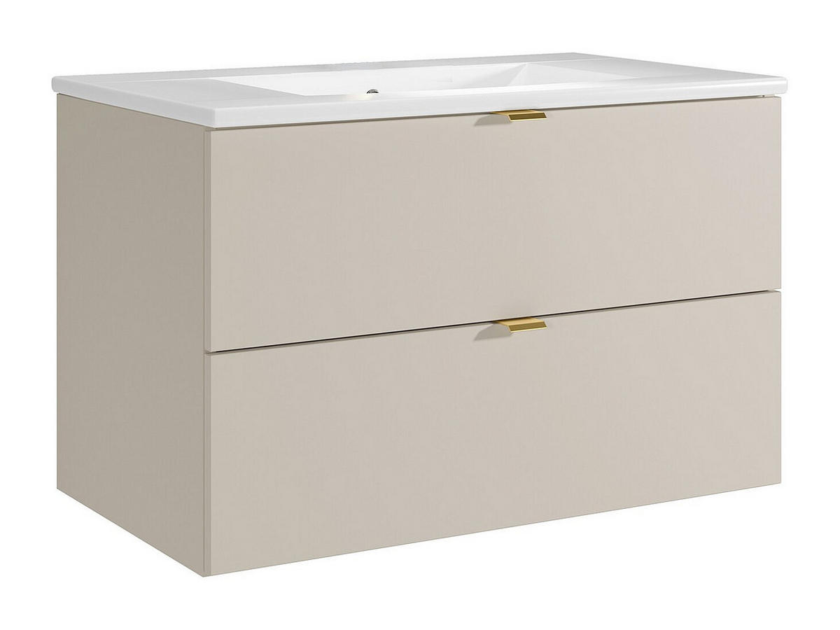 EINZELWASCHTISCH - 80 cm x 46 cm - Holz, Platte - Beige - LAVENA - Beige, Holz (80/50/46cm) - Vente-Unique