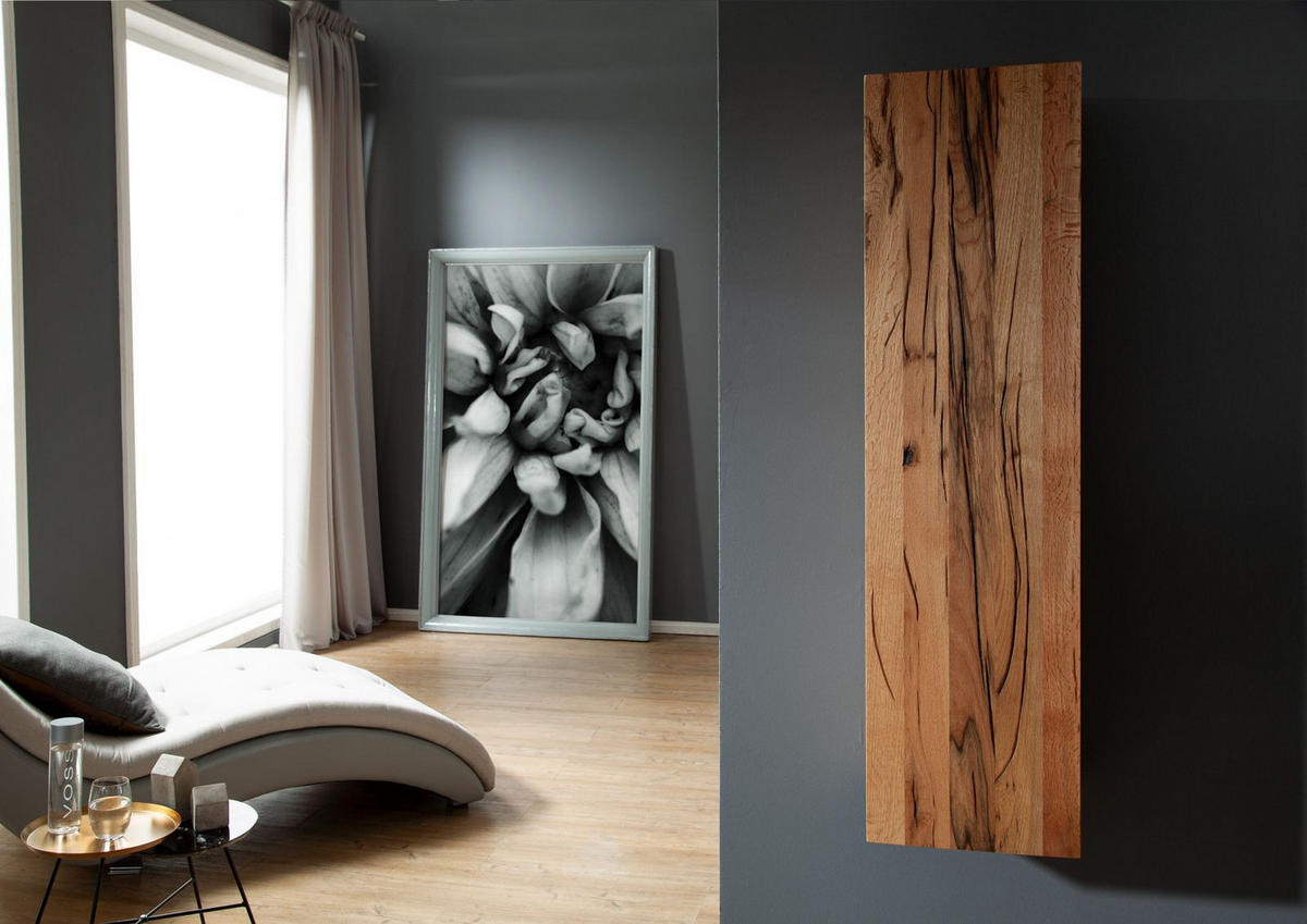 HÄNGESCHRANK Wild-/Zerreiche 33x33x124 natur geölt FRANKFURT #101 - Braun, Holz (33/124/33cm) - Massivmoebel24