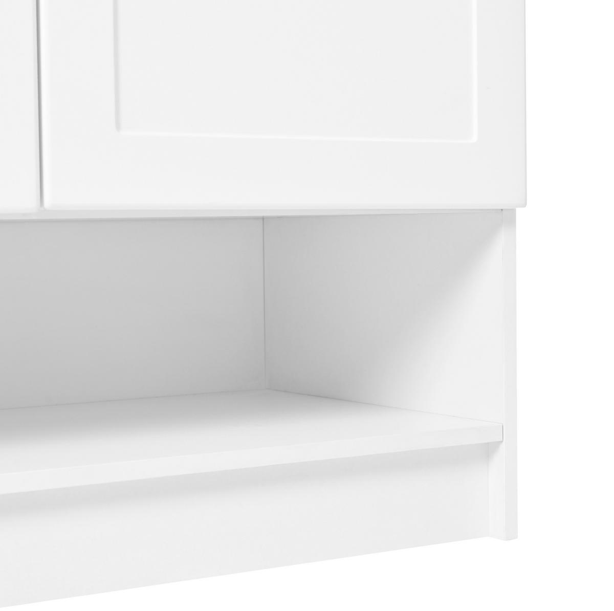 SCHUHSCHRANK mit verstellbaren Einlegeböden 73x34x109 cm Weiß - Weiß, Holz (34/109/73cm) - Beauniv