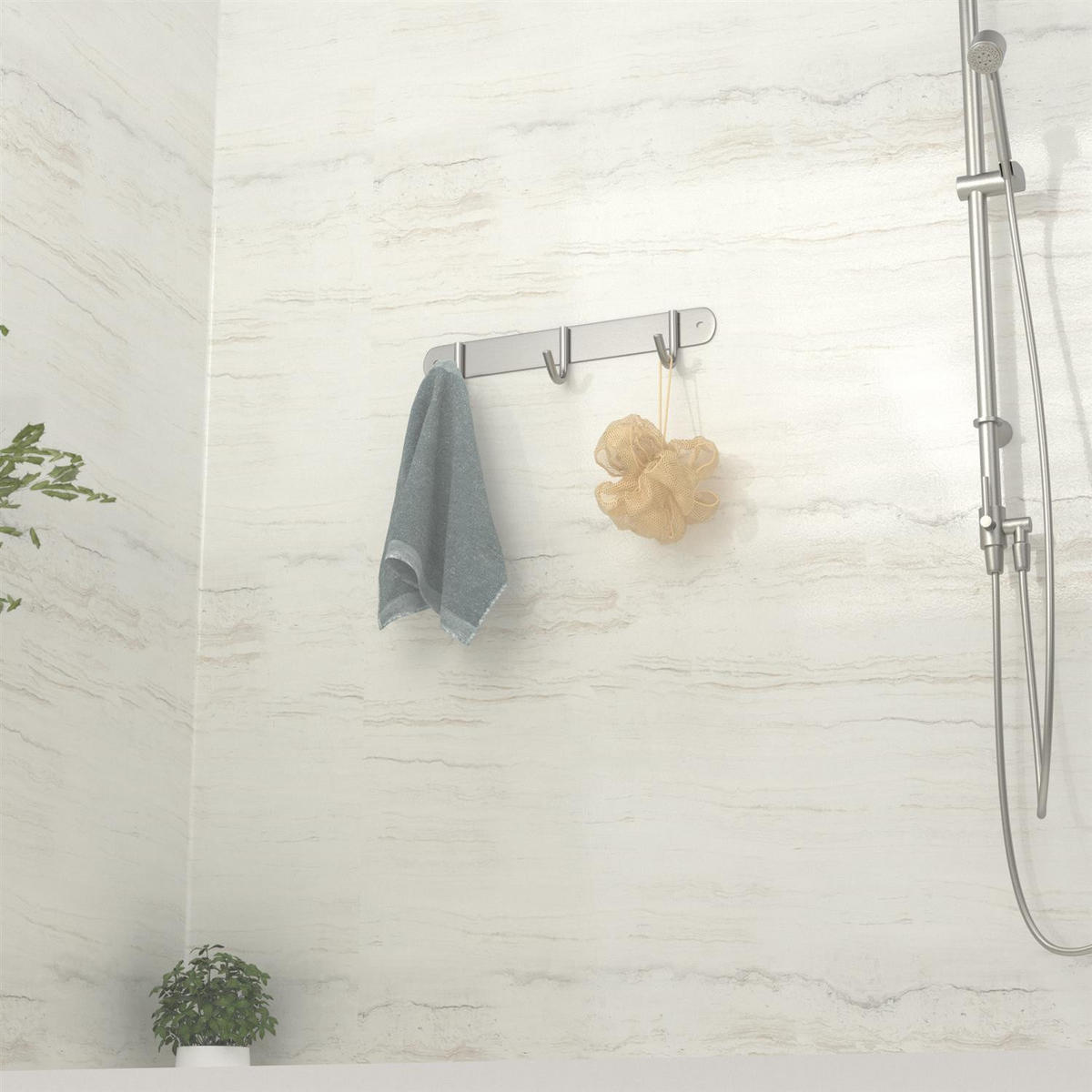 GARDEROBENLEISTE 22/5/5 cm - Silberfarben, Metall (5/5/22cm) - Intirilife