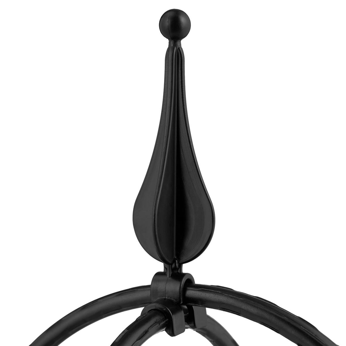 2xRANKHILFE - Schwarz, Kunststoff/Metall (25/85/25cm) - Relaxdays