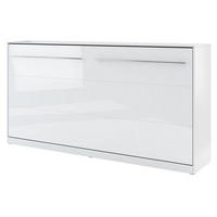 SCHRANKBETT Concept Pro II Horizontal - Weiß Hochglanz, Holzwerkstoff (90/200cm) - MIRJAN24