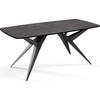 ESSTISCH Trax ausziehbar rechteckig oval, Marmor Schwarz 200-280/90/76 - Anthrazit/Schwarz, Holzwerkstoff/Metall (200/90/76cm) - WFL GROUP
