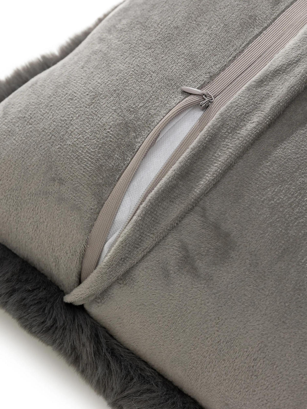 KISSENBEZUG Dave Anthrazit 45x45 cm - Anthrazit, Textil (45/45cm) - benuta Nest