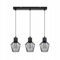 HÄNGELEUCHTE Ziel 3-flammig 50/12/150 cm - Schwarz, Metall (50/12/150cm) - Nettlife