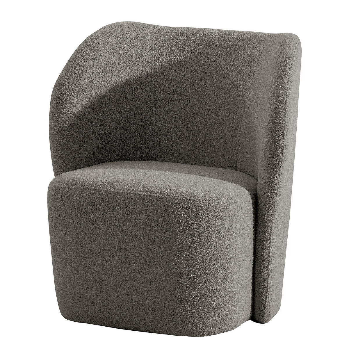 SESSEL - Dunkelgrau/Schwarz, Kunststoff/Textil (75/78/49cm) - home24