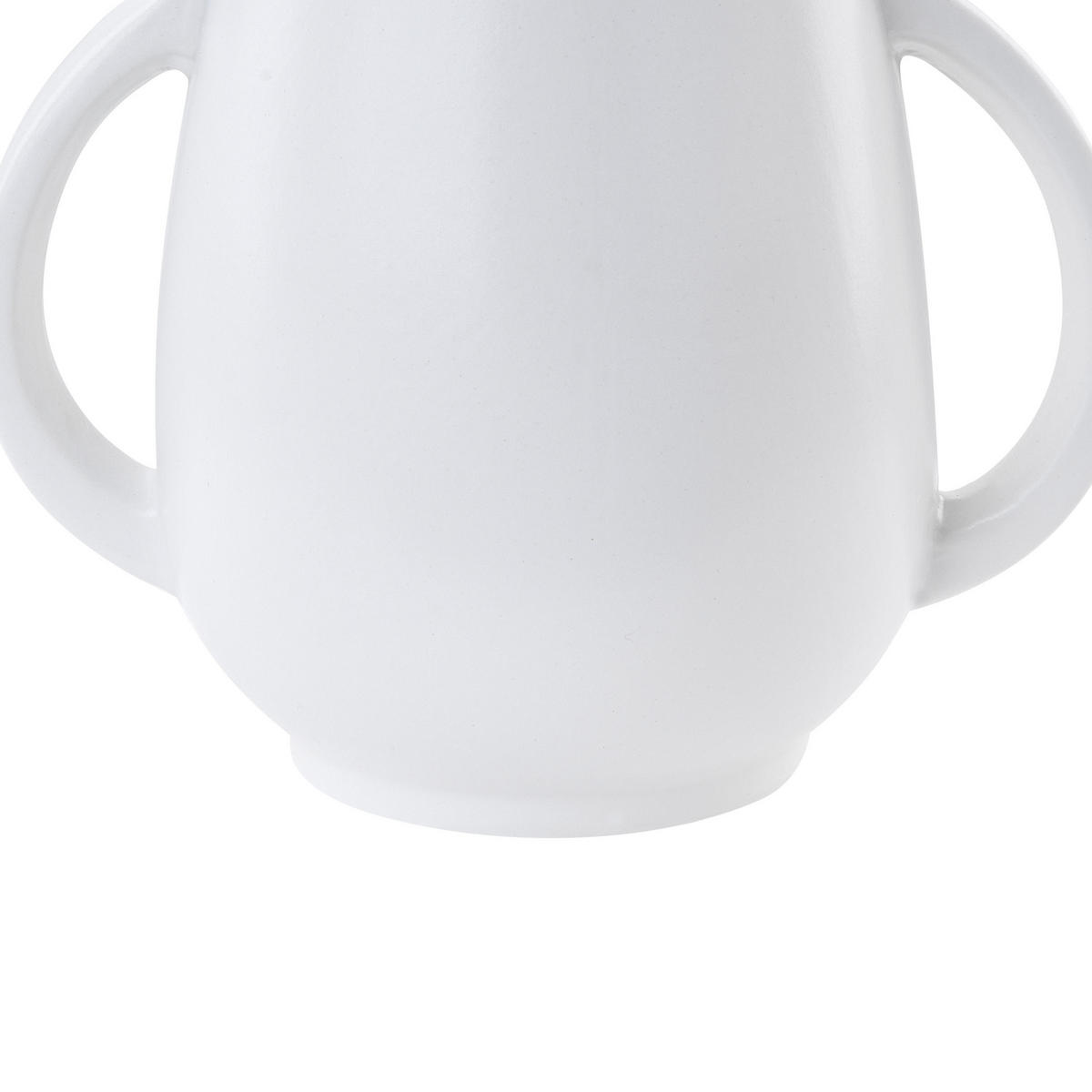 BLUMENVASE Porzellan weiß Koropi - Weiß, Keramik (19cm) - Beliani