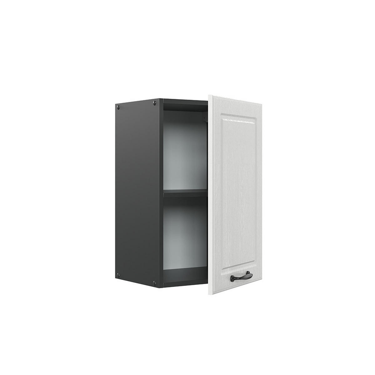 HÄNGESCHRANK R-Line Weiß Landhaus 40 cm - Anthrazit/Weiß, Holzwerkstoff (40/60/31cm) - Vicco