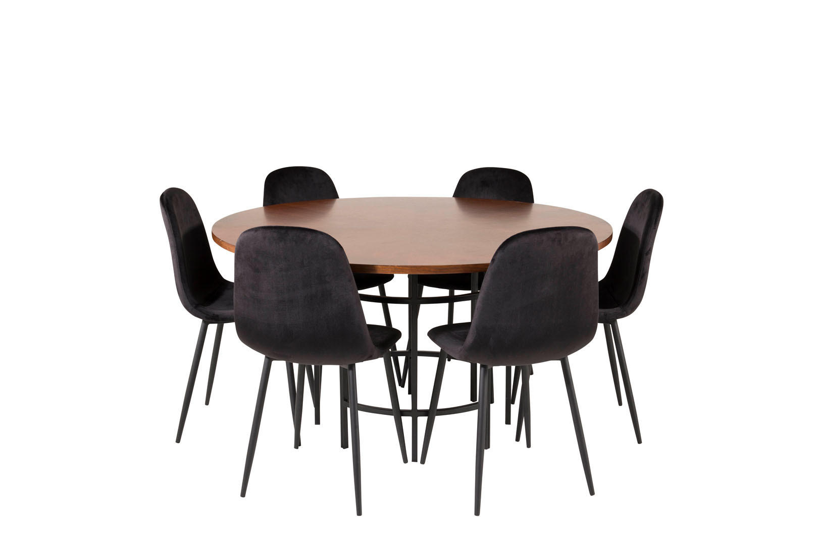 TISCHGRUPPE Schwarz - Schwarz, Holzwerkstoff (140/74/140cm) - ebuy24