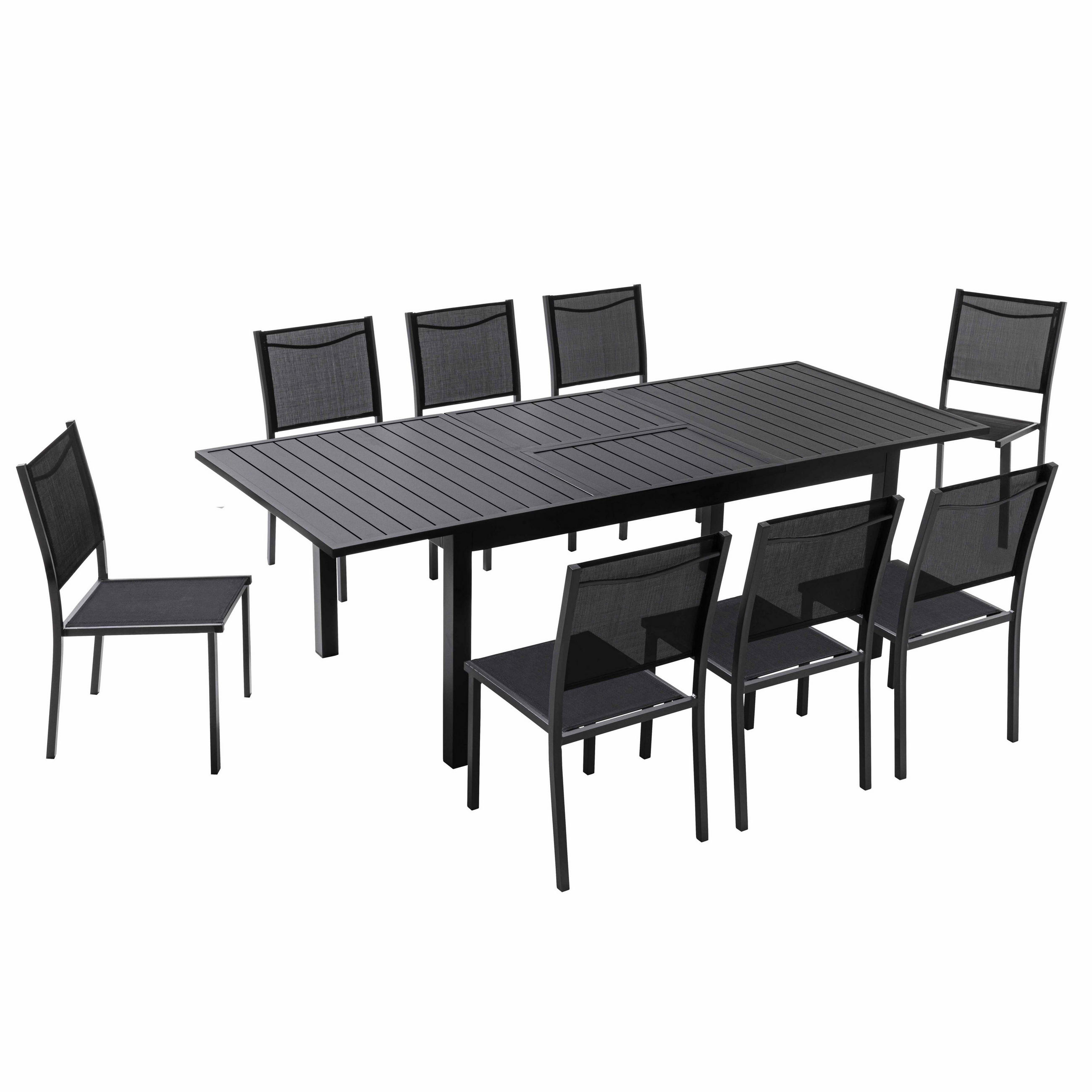 GARTENSET 9-tlg., Schwarz - Schwarz, Metall - Oviala