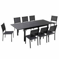 GARTENSET 9-tlg., Schwarz - Schwarz, Metall - Oviala