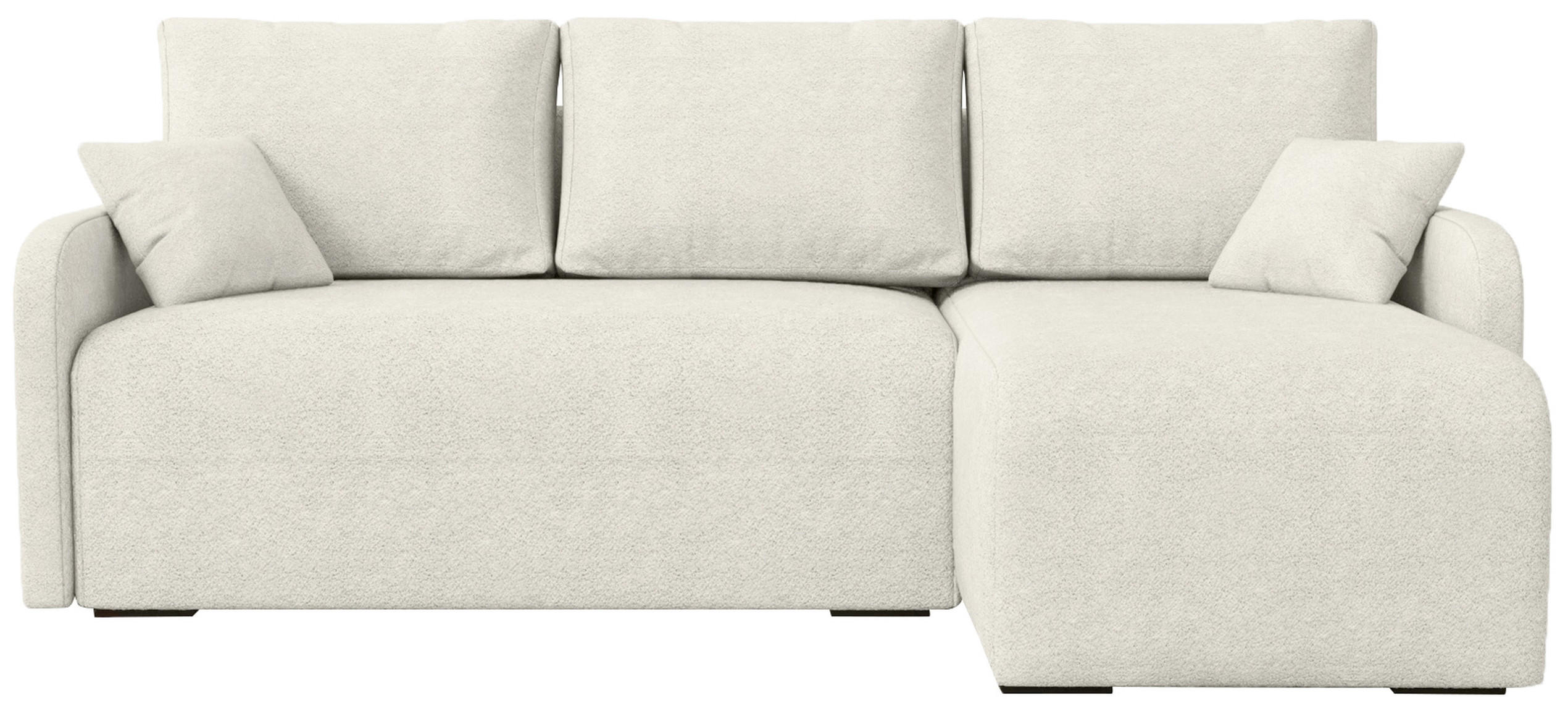 ECKSOFA Malen mit Schlaffunktion Beige Bouclé - Beige, Textil (215/141cm) - Bromarkt
