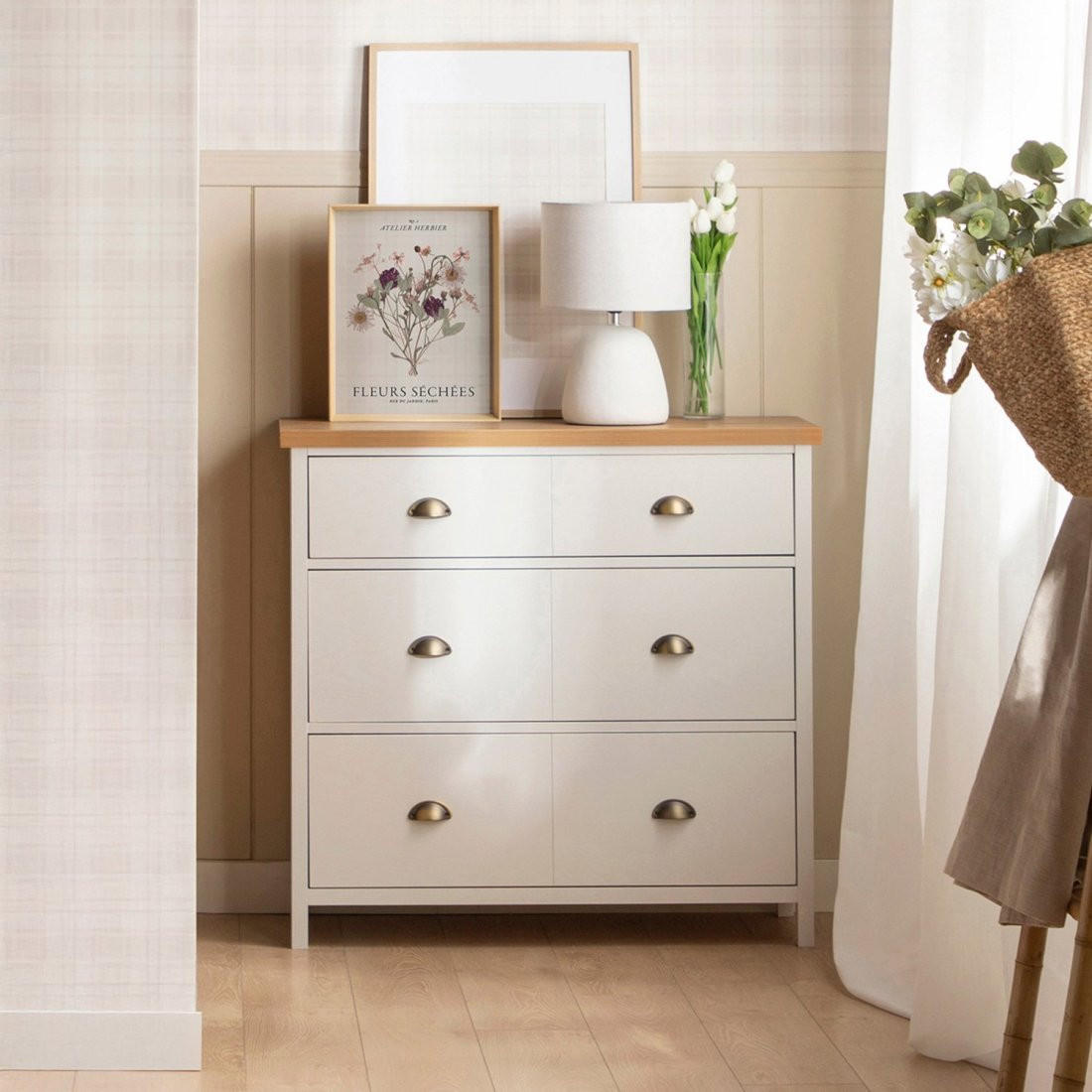 KOMMODE MIT SCHUBLADEN Marais Zweifarbig 100 cm x 95 cm - Multicolor, Holzwerkstoff (100/95/40cm)