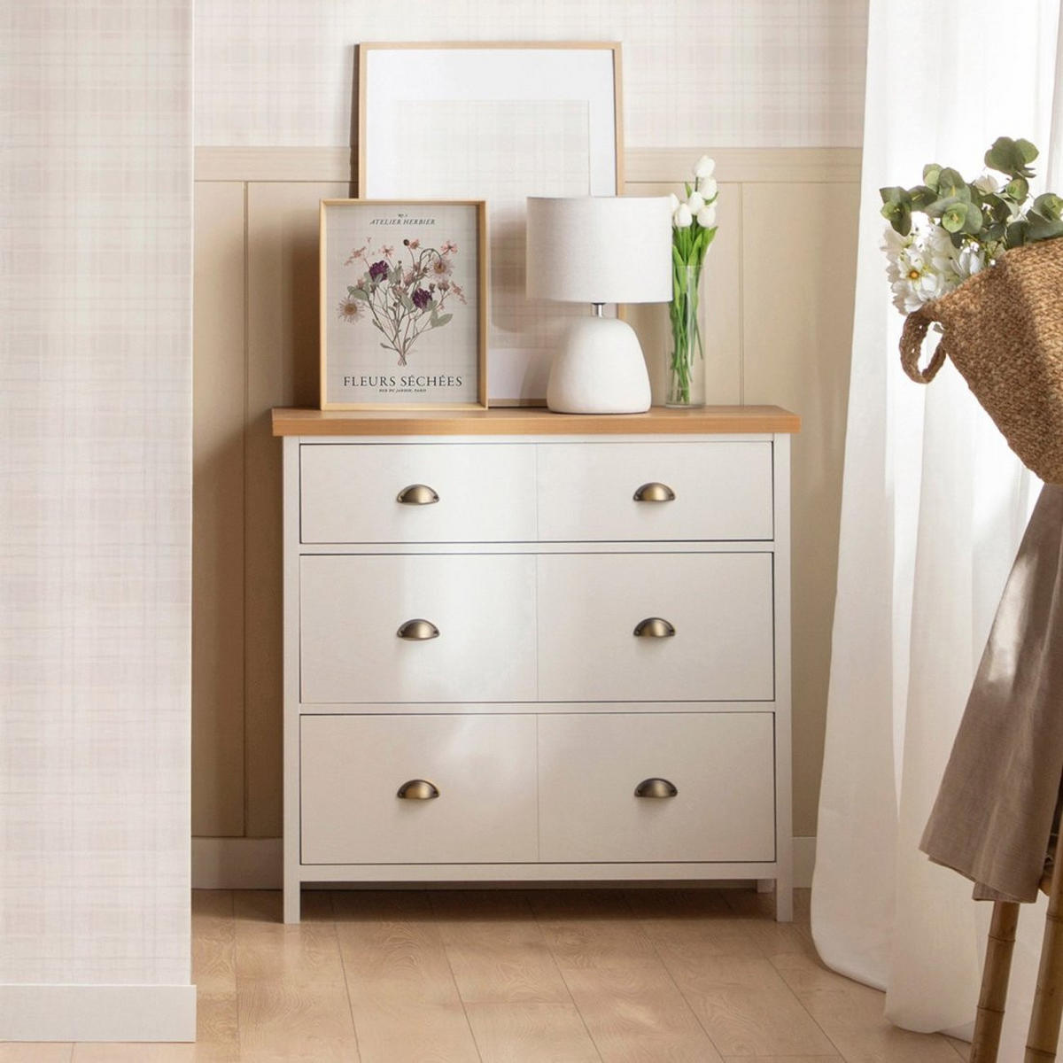 KOMMODE MIT SCHUBLADEN Marais Zweifarbig 100 cm x 95 cm - Multicolor, Holzwerkstoff (100/95/40cm)