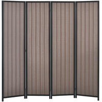PARAVENT DE-14273 4-teilig, klappbar 180x180 cm Braun - Braun, Naturmaterialien (180/180/1.7cm) - ComfortXL