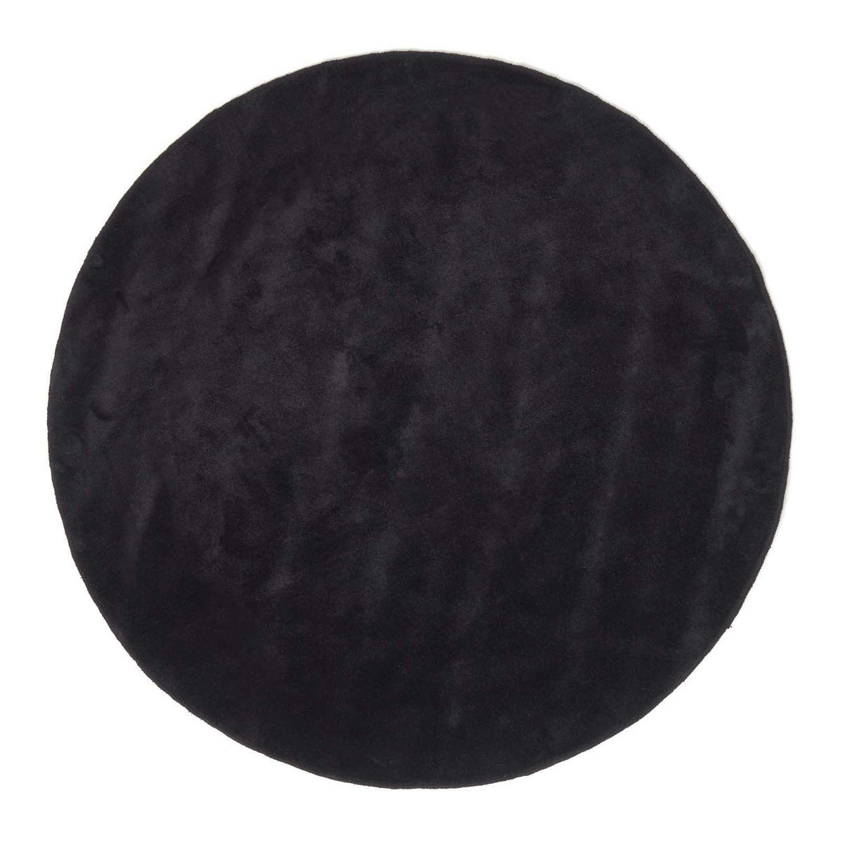 KURZFLOR-TEPPICH rund getuftet 70 cm - Schwarz, Textil (70/70cm) - Homescapes