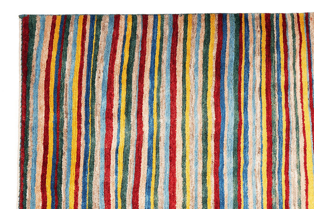 GABBEH-TEPPICH handgeknüpft Rizbaf Bunt 150/150 cm Schurwolle - Multicolor, Textil (150/150cm) - Looma