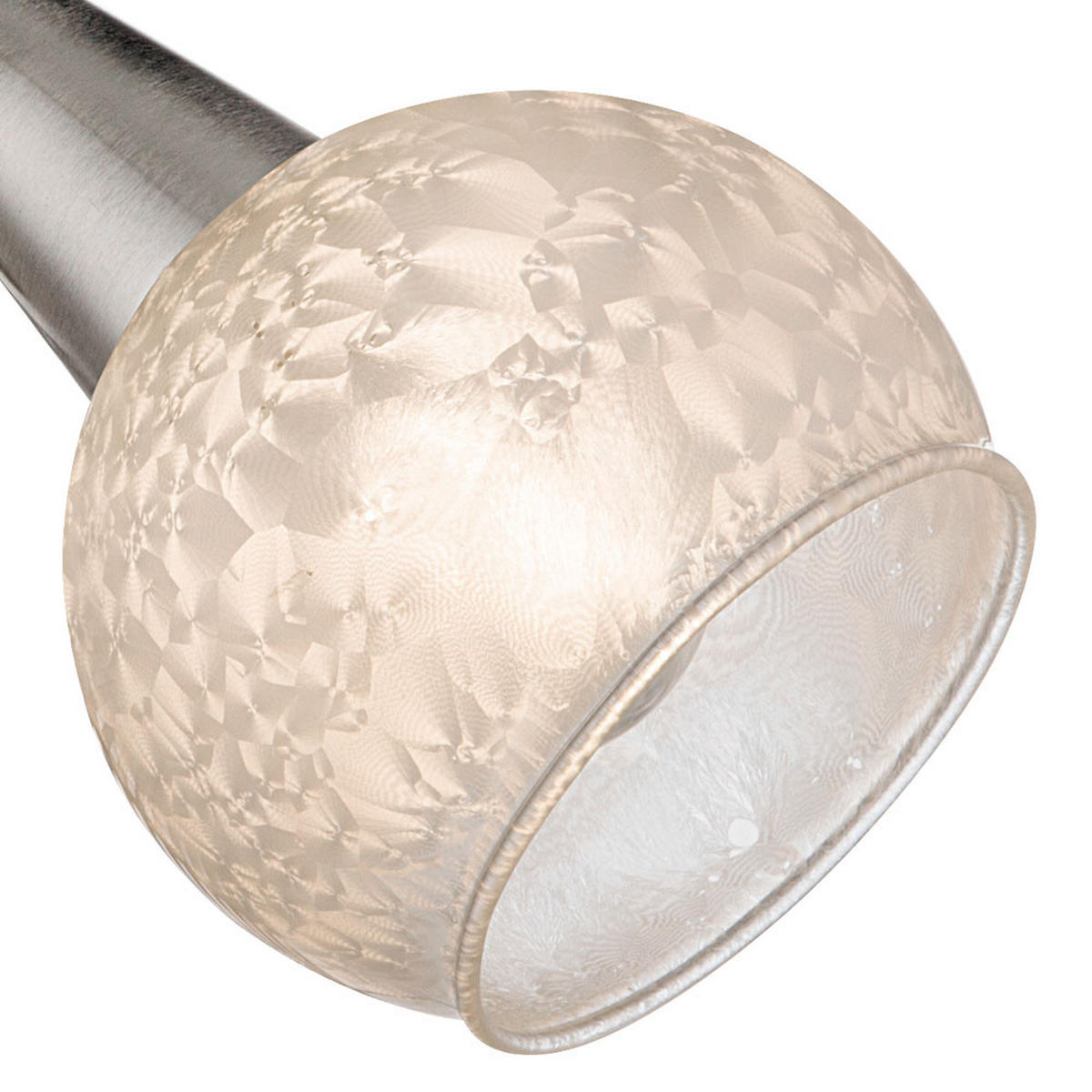 WANDLEUCHTE Metall Silber matt Schwenkbar - Silberfarben, Glas (9.8/15/18.6cm) - Globo Lighting