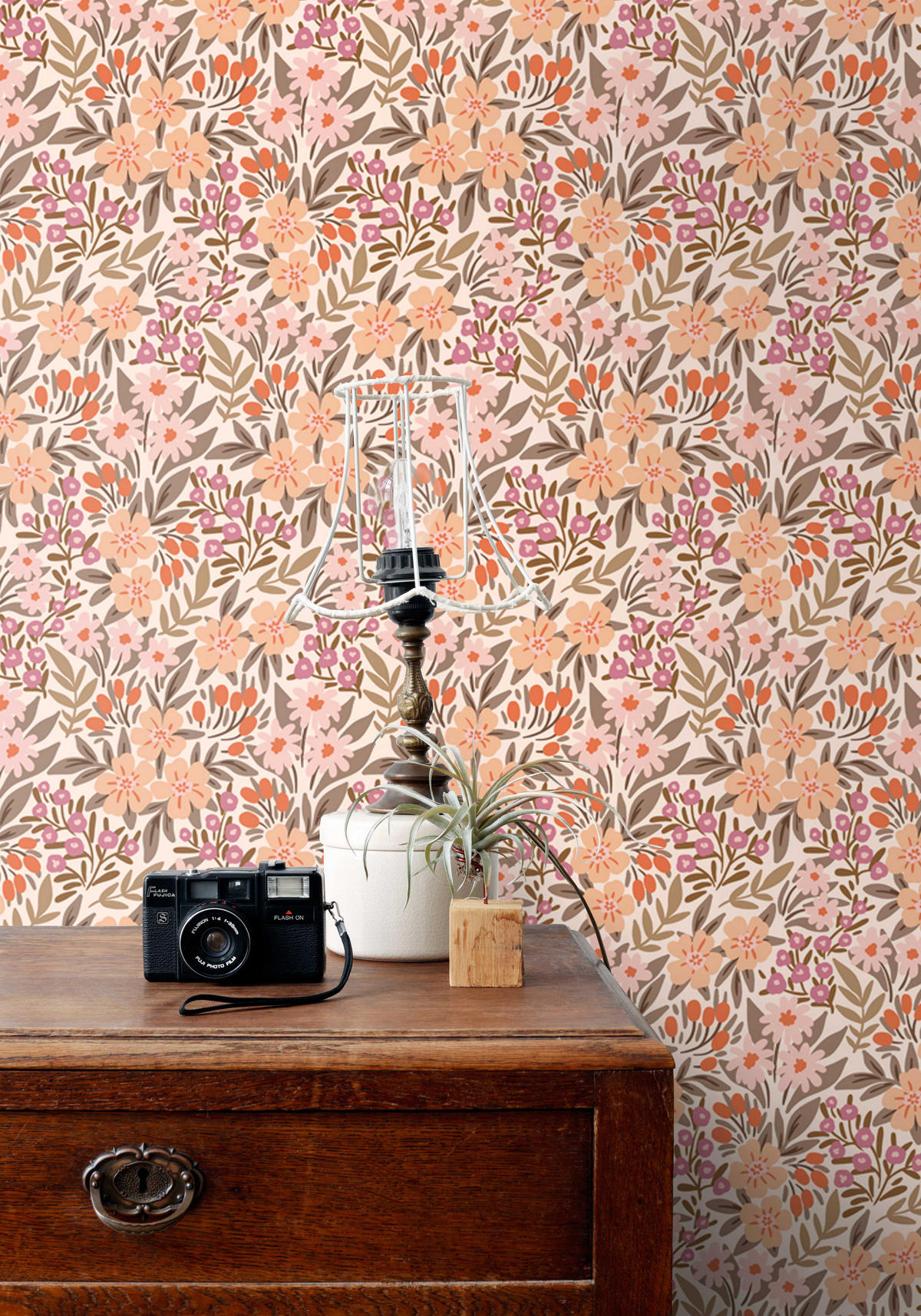 TAPETE Blumen 50 x 900 cm - Pink, Papier (50/900cm) - ESTAhome