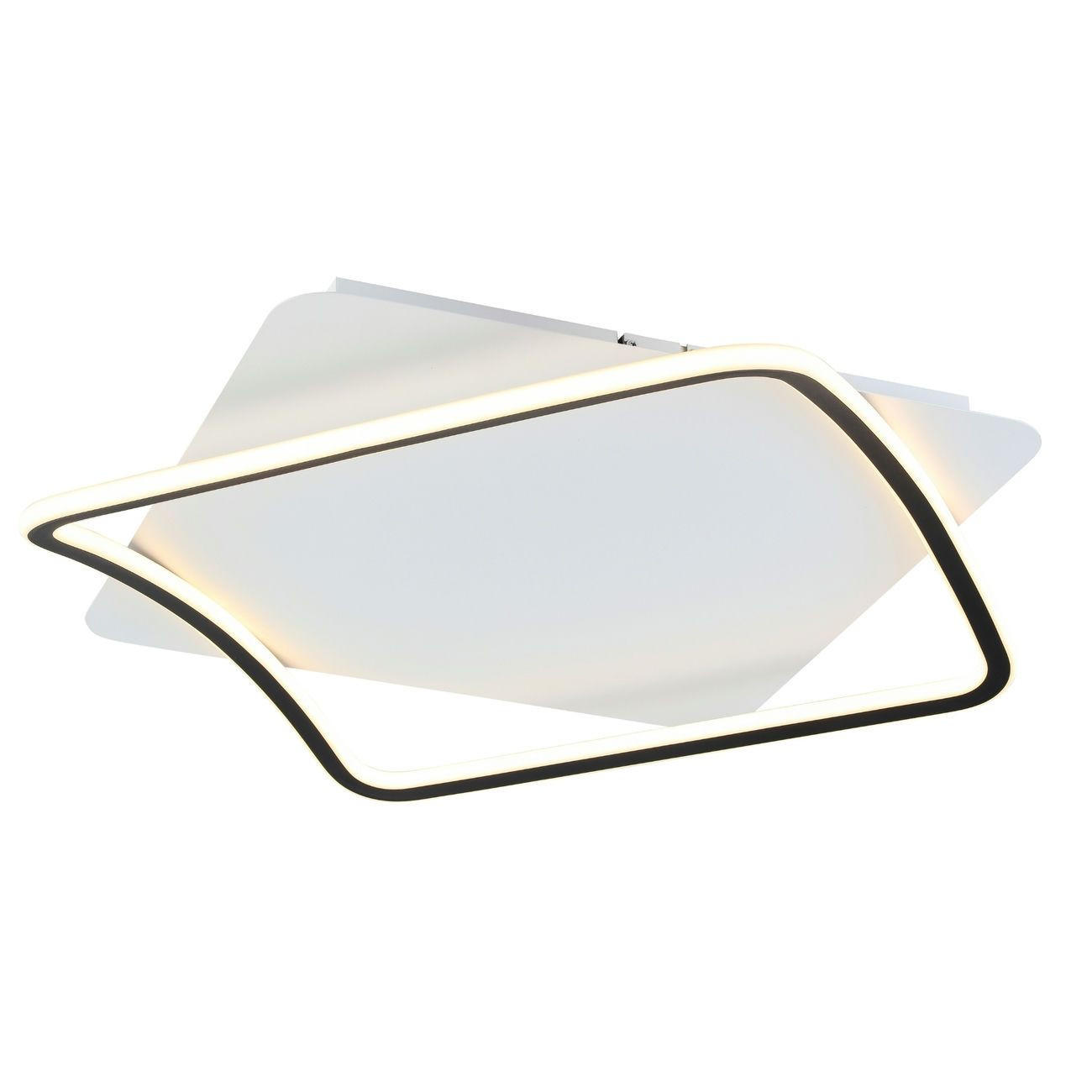 DECKENLEUCHTE Sydal, Schwarz und weiß, 50cm - Weiß, Metall (50/50/10cm) - KOSILUM