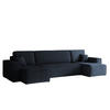 ECKSOFA U-Form Mit Schlaffunktion Und Bettkasten BEST Stoff Neve Dunkelblau - Dunkelblau, Holz/Kunststoff (312/142cm) - Kaiser Möbel
