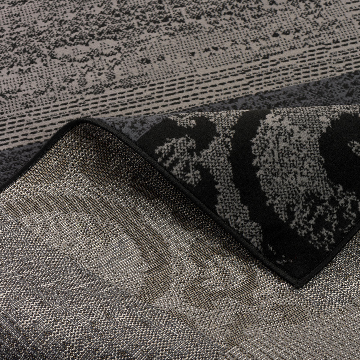 TEPPICH TRENDLINE PATCHWORK - Grau, Textil (80/150cm) - Pergamon