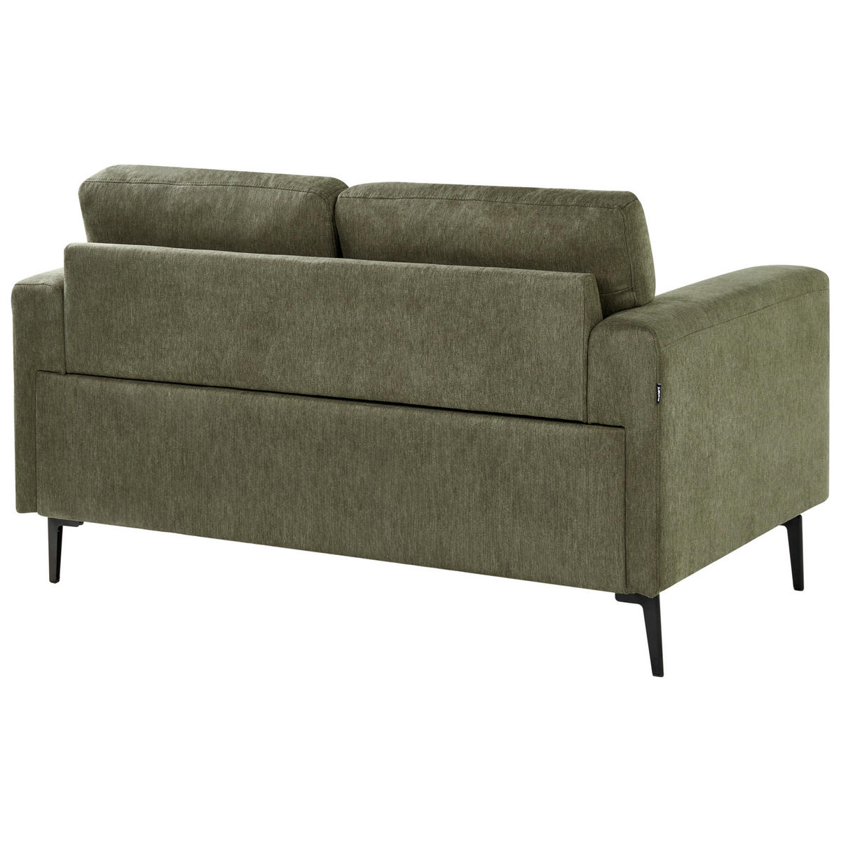 2-SITZER-SOFA Stoff Grün Lousto - Schwarz/Grün, Textil (156/85/65cm) - Beliani