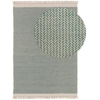 WOLLTEPPICH Kim Mint 160x230 cm - Mintgrün, Textil (160/1cm) - KUNSTLOFT