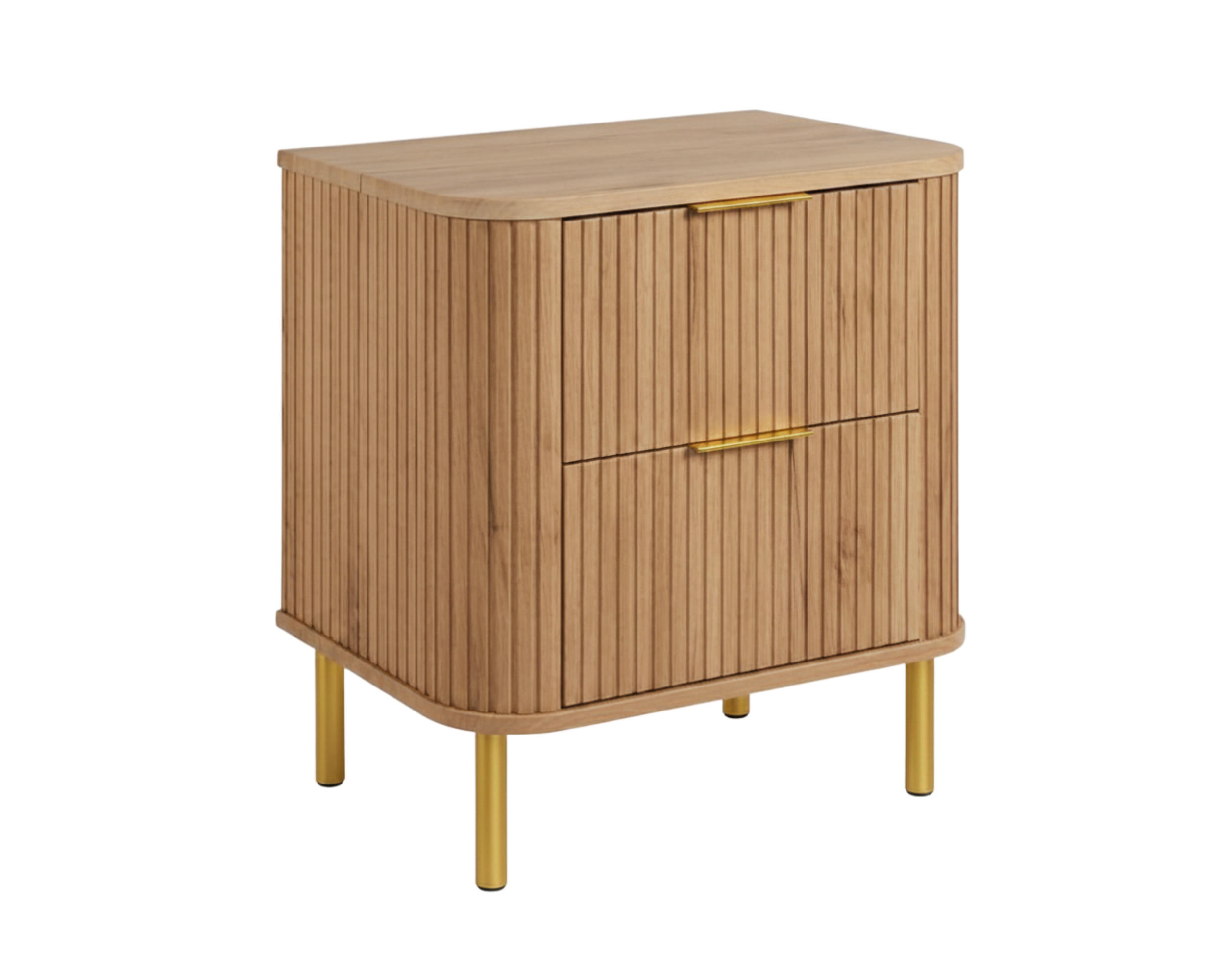 BADEZIMMERSCHRANK : Farbe Eiche Craft, Griff gold, Füße gold, 60 x 41,5 x 66,7 cm - Eichefarben/Goldfarben, Holzwerkstoff (60/66.7/41.5cm) - 3XE LIVING