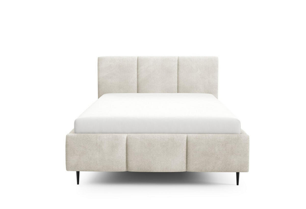 POLSTERBETT Miami Komplettset - Beige, Holzwerkstoff/Textil (180/200cm) - Fun Möbel