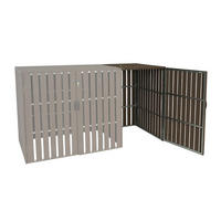 MÜLLTONNENBOX ERWEITERUNG Braun - Braun, Metall (76/115/100cm) - Jamb