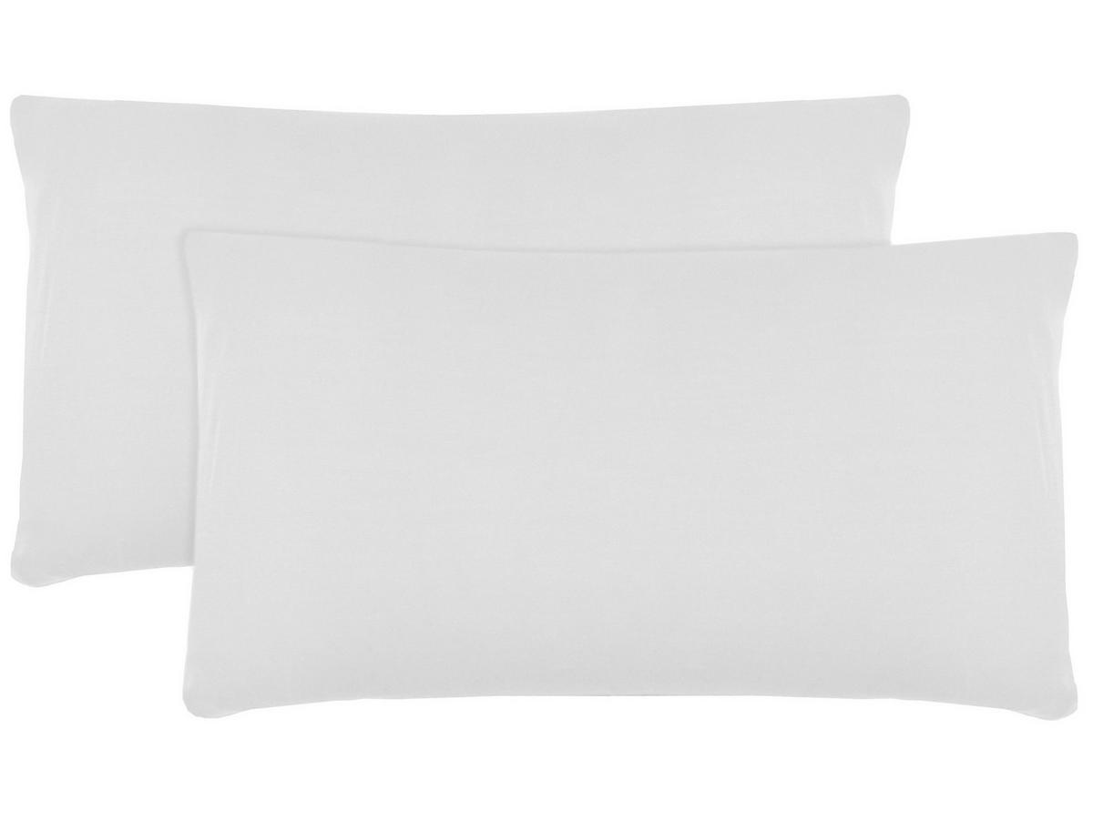 KISSENBEZUG, 2er-Set, 40x80 cm, 100% Baumwolle, Weiß - Weiß, Textil (80/40cm) - Zollner