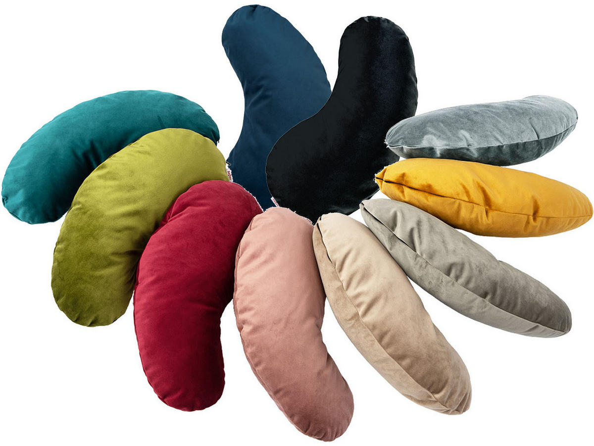 KISSEN-BOHNE Samt&Sonders stein-grau 45/25 cm - Grau, Textil (25/45cm) - beties Heimtextil