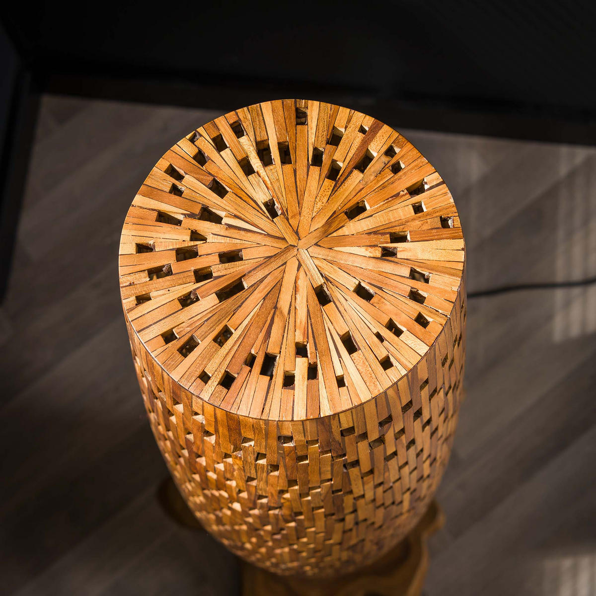 STEHLEUCHTE Balken Braun 40/40/ 145 cm - Braun, Holz (40/40/145cm) - Hoyz Collection