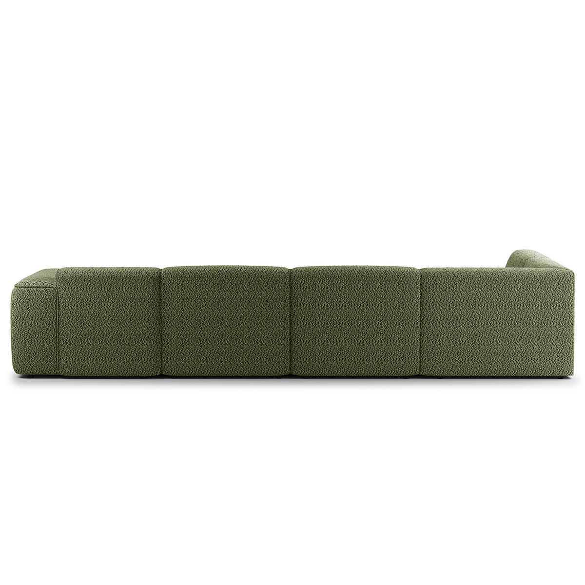 WOHNLANDSCHAFT mit Longchair - Schwarz/Grün, Kunststoff/Textil (325/71/235cm) - home24