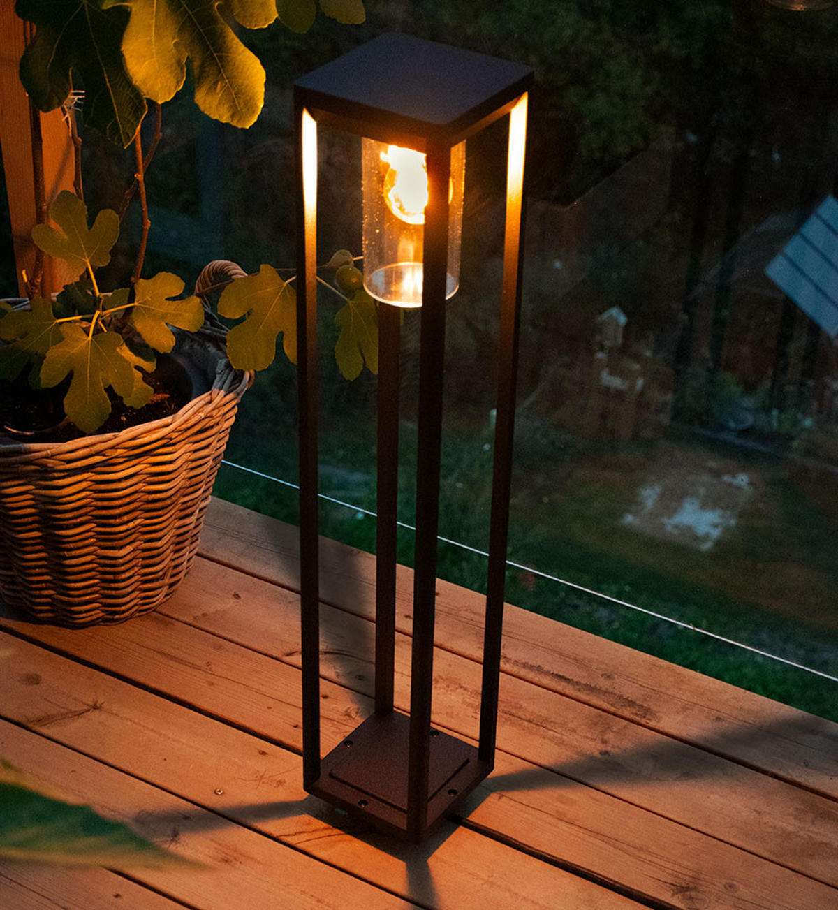 LED WEGLEUCHTE Aluminium Schwarz - Schwarz, Kunststoff (15/15/80cm) - Globo Lighting