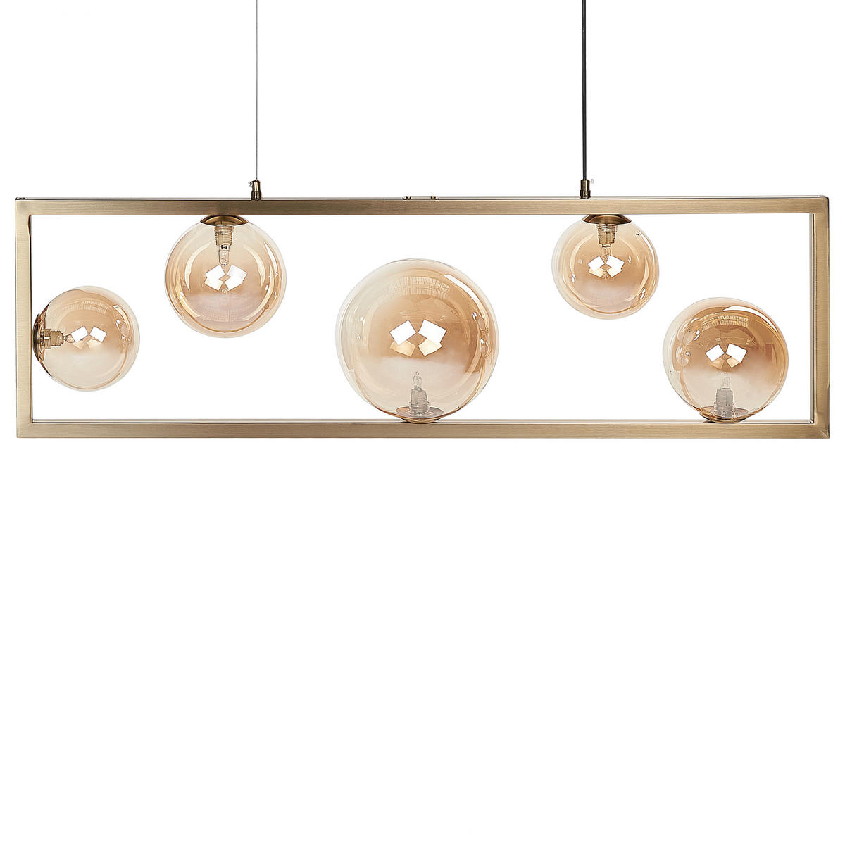 HÄNGELEUCHTE Geehi 20/100/133 cm - Messingfarben, Metall (20/100/133cm) - Beliani