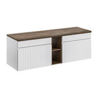 SKŘÍŇKA POD UMYVADLO 140cm Zelie Bílá - bílá, kompozitní dřevo (140/48/46cm) - Petits-meubles