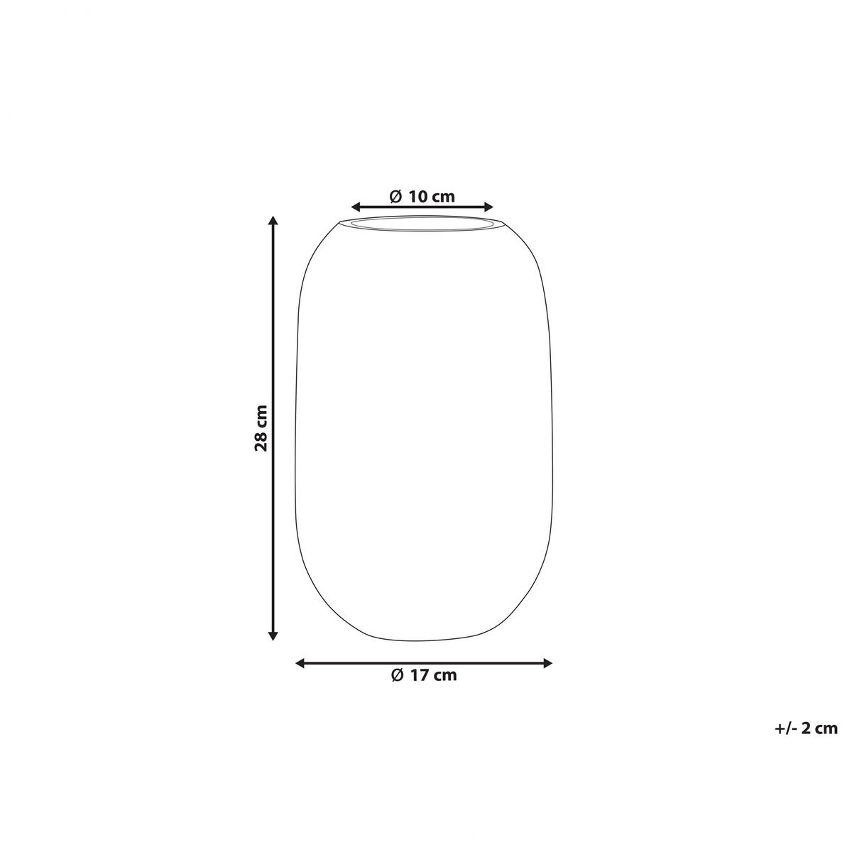BLUMENVASE Glas transparent Kyrakali - Transparent, Glas (28cm) - Beliani