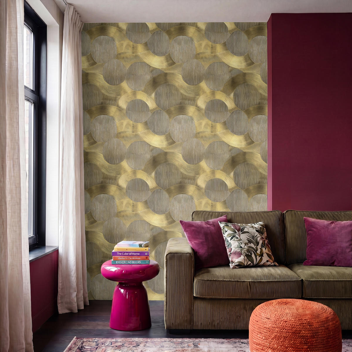 TAPETE - Modern - Geometrisch - Gold - 200x300 cm - Goldfarben, Papier (200/300cm) - OnlyWow