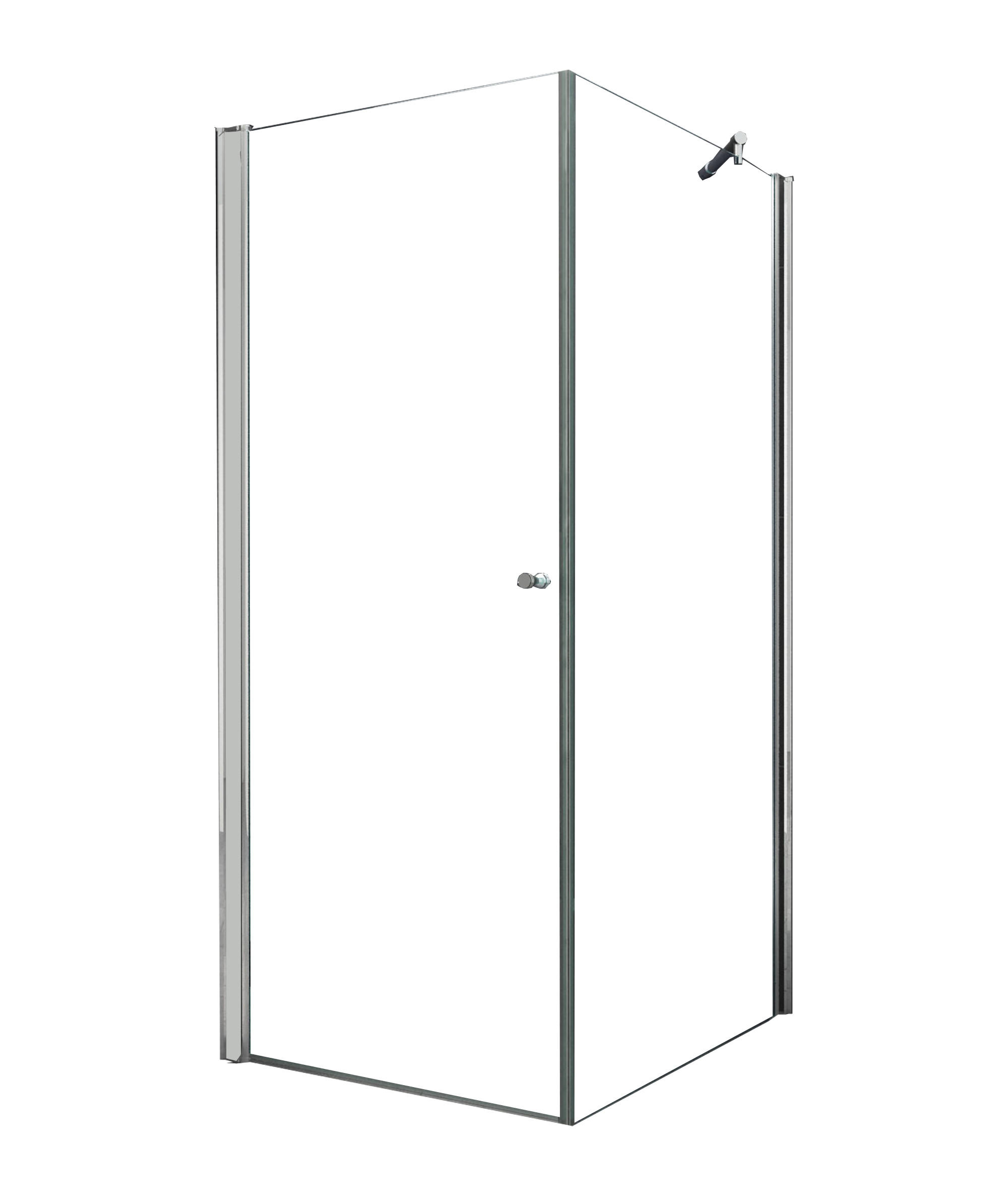 DUSCHKABINE SPA-FIX Klar 90 x 90 x 190 cm 8 mm ESG - Klar, Glas (90/90/190cm) - Glasdeals