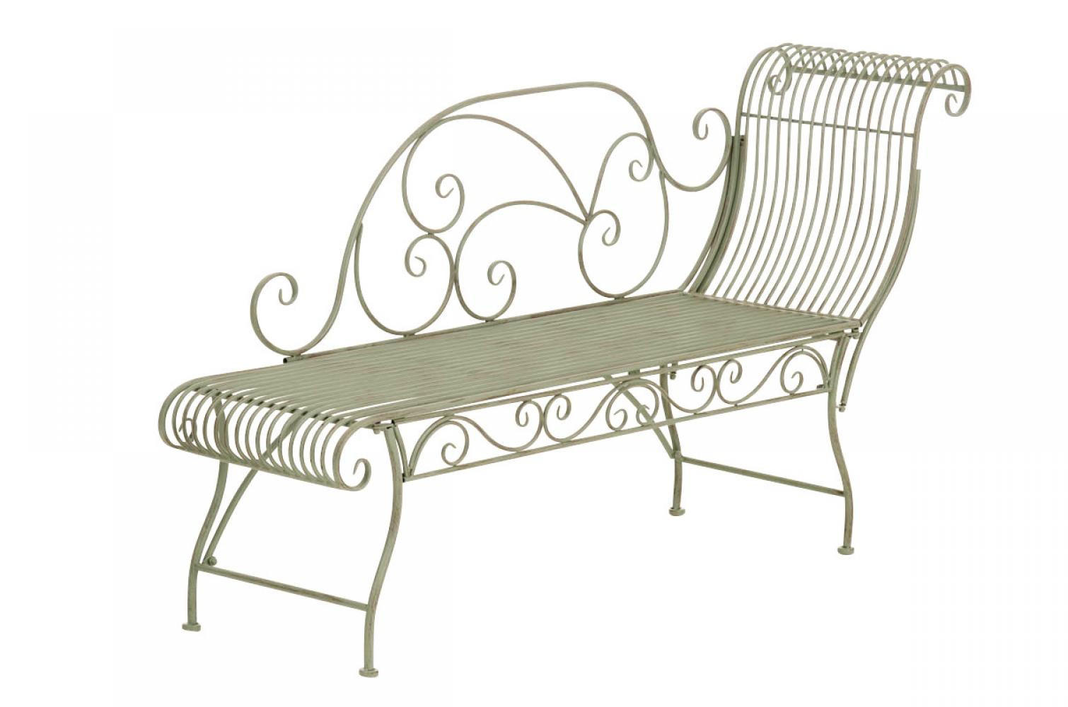 GARTENLIEGE Metall antik-grün - Grün, Metall (156/78/46cm) - CLP