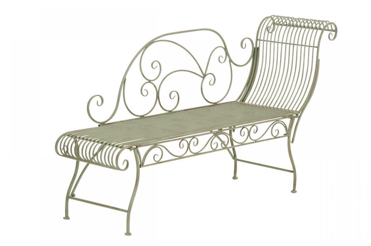 GARTENLIEGE Metall antik-grün - Grün, Metall (156/78/46cm) - CLP