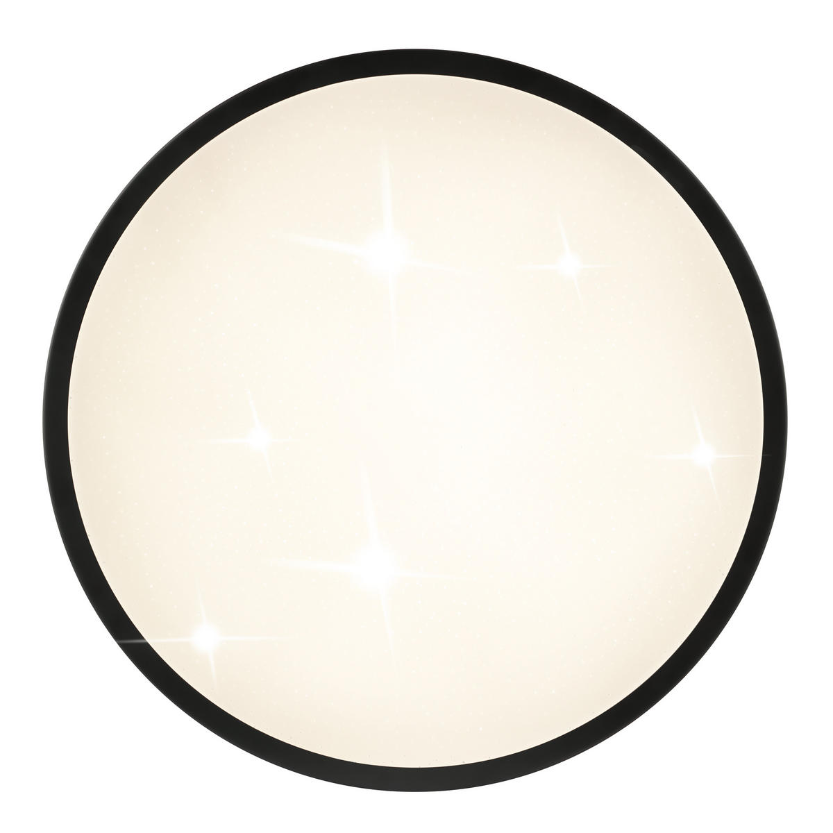 LED DECKENLEUCHTE Slimline Starry Schwarz/Weiß 39/39/6,5 cm - Multicolor, Metall (39/39/6.5cm) - Brilliant