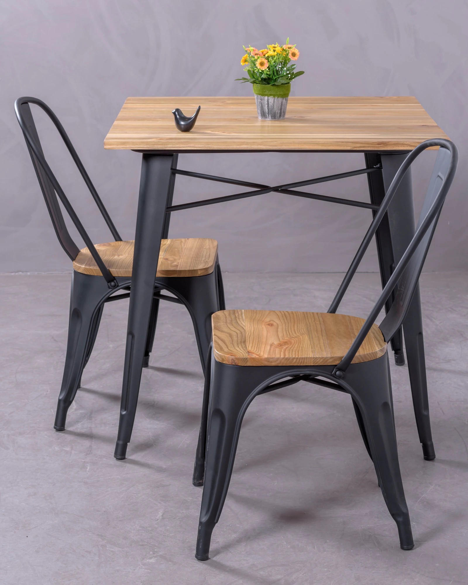 STÜHL-SET 4 Stück Metall Schwarz - Schwarz, Metall (44/83/53cm) - Nest Dream