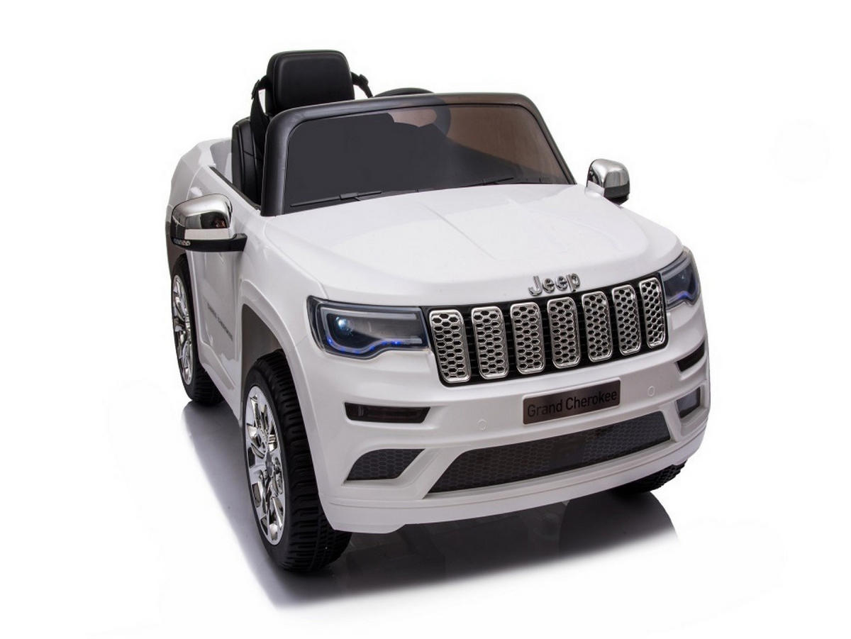 KINDER ELEKTROAUTO Jeep Grand Cherokee weiß - Weiß, Kunststoff (114/76/58cm) - TPFLiving