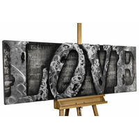 METALLBILD Grau 144/44 cm - Grau, Metall (6/44cm) - KUNSTLOFT