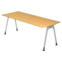 SCHREIBTISCH Serie-A 80/200/74 cm in Buchefarben - Buchefarben, Holzwerkstoff (80/200/74cm) - bümö