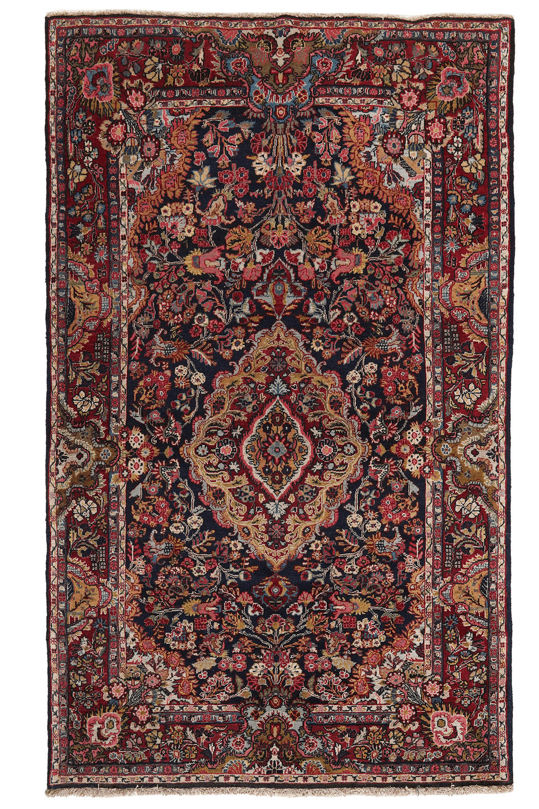 ORIENTTEPPICH handgeknüpft Ekbatan Blau 199/120 cm Schurwolle - Blau, Textil (120/199cm) - Looma