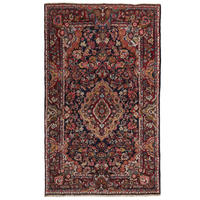 ORIENTTEPPICH handgeknüpft Ekbatan Blau 199/120 cm Schurwolle - Blau, Textil (120/199cm) - Looma